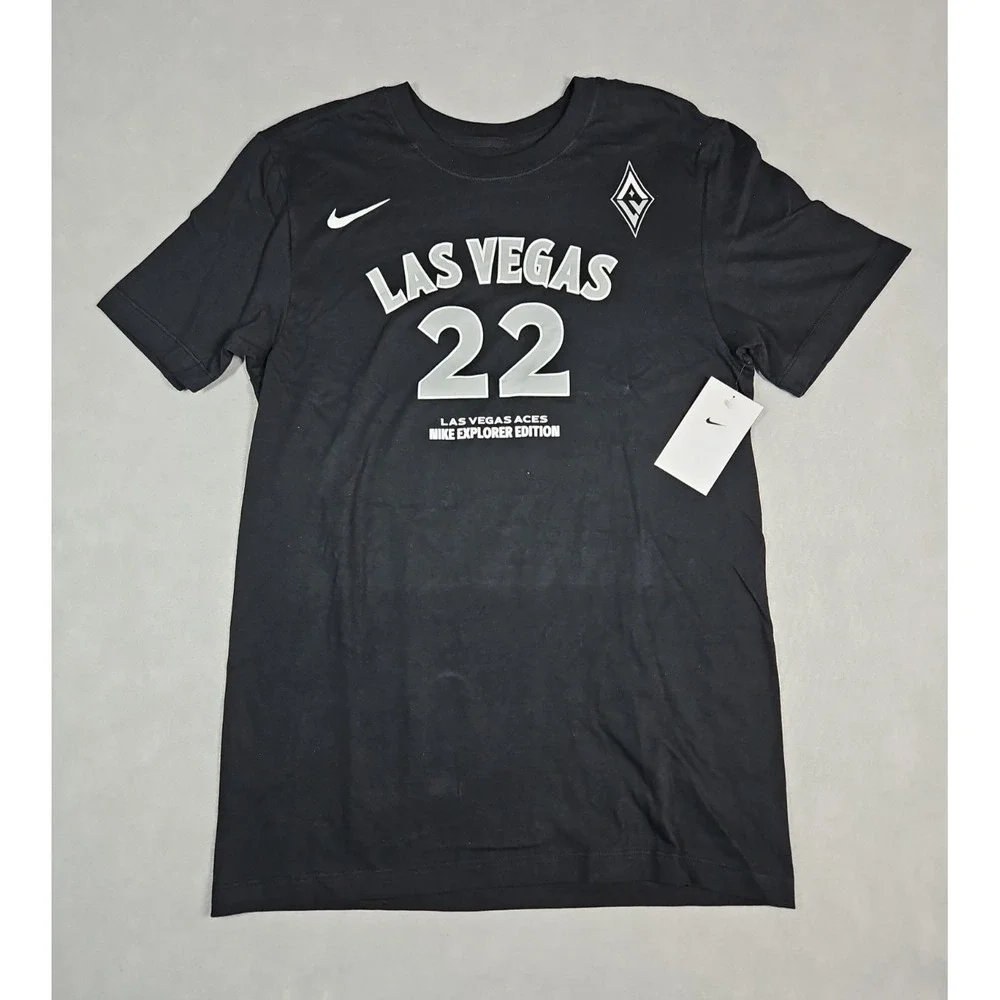 Nike Mens Las Vegas Aces A'ja Wilson 22 WNBA‎ T Shirt Size Small NWT